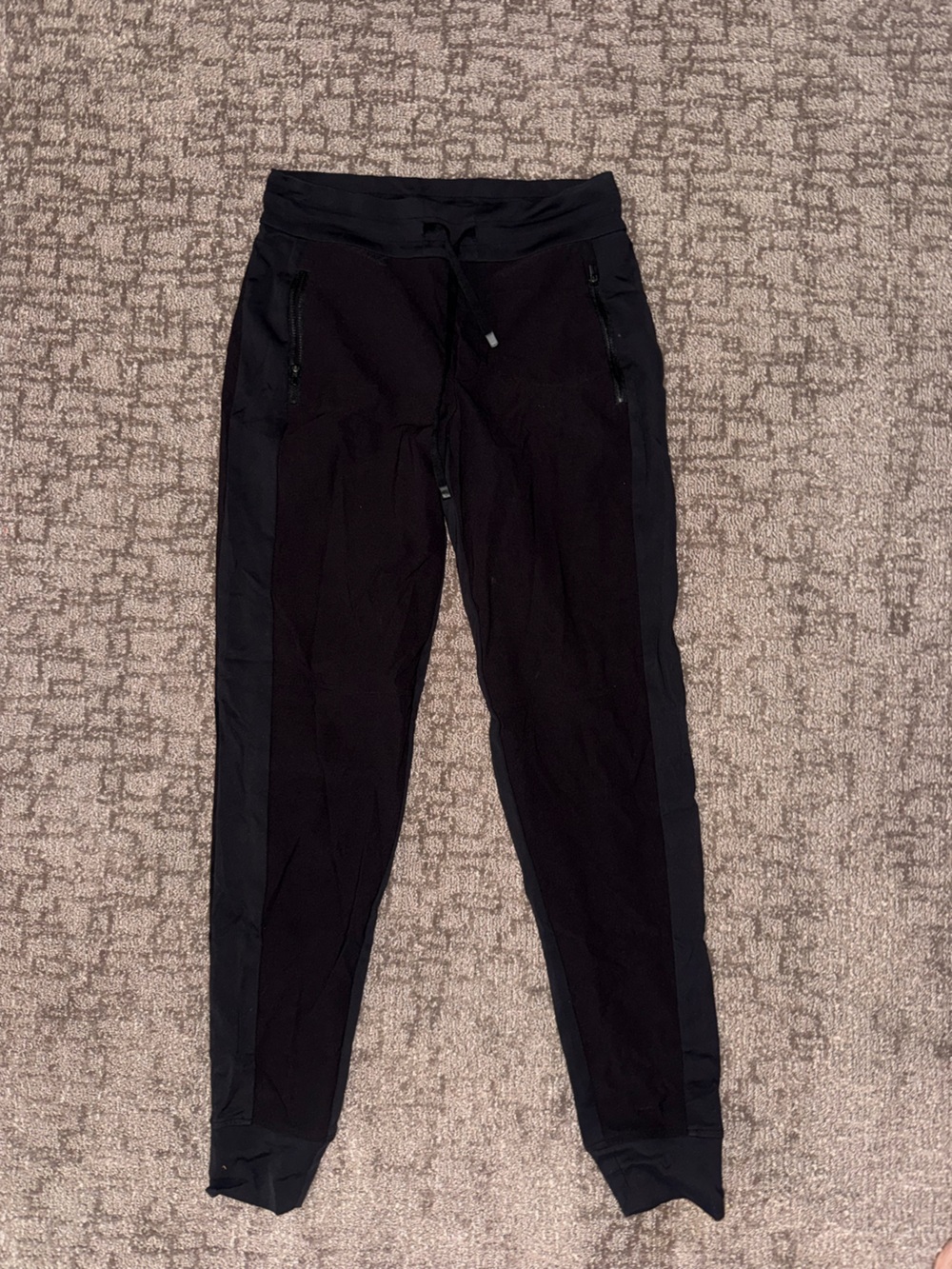 Athleta Black Track Joggers with Side Panels